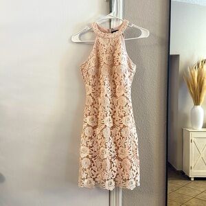 Lulu's Cream Lace Dress